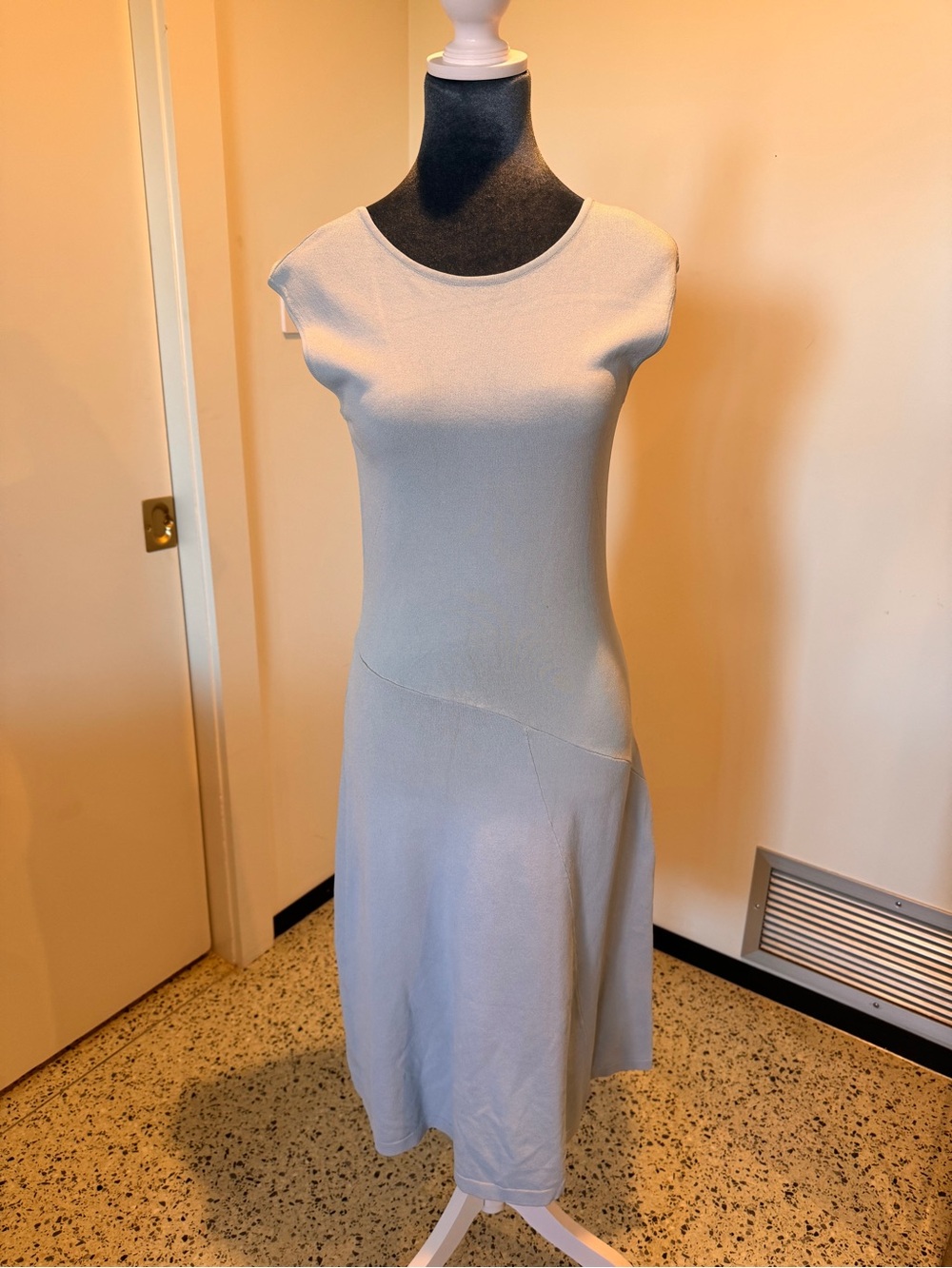 Reiss Light Bluish-mint Cap Sleeve Midi Dress